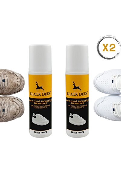 BLACK DEER Beyaz Ayakkabı,deri Ve Kumaş Boyası,sneaker Beyaz Ayakkabı Temizle...