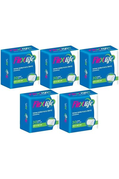 Flexi Life Patient Bottom Opening Mattress Protector Cover 60*90 Cm Classic 150 Pieces (5pk*30)