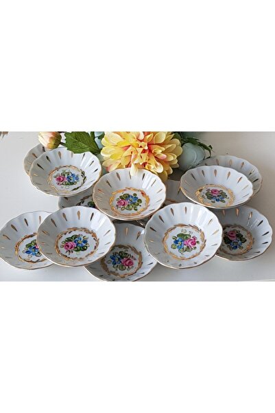 BY.RAYKA PORSELEN El Dekor Porselen El Boyama 12li Cay Tabagi Seti