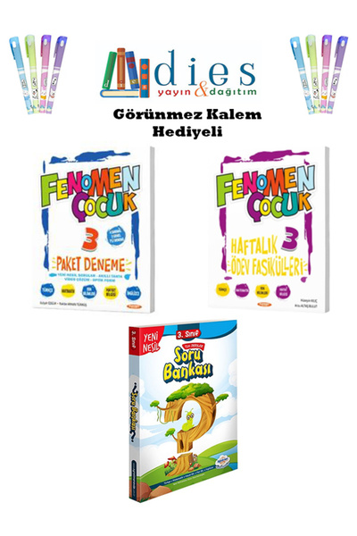 Fenomen Yayıncılık Fenomen 3. Sınıf Paket Deneme + Haftalık Ödev Fas. + Yeni ...