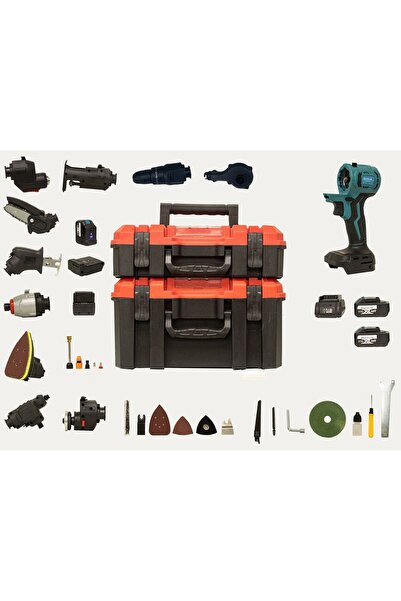 Maxstar Takım Çantalı 12 Başlıklı Matkap Seti 550 Tork Bakır Sargılı Kömürsüz...