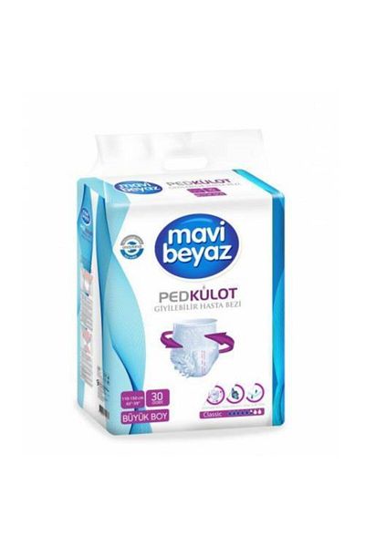 Mavi beyaz Pad Panties Patient Diapers Large 30 Pack Adult Diapers