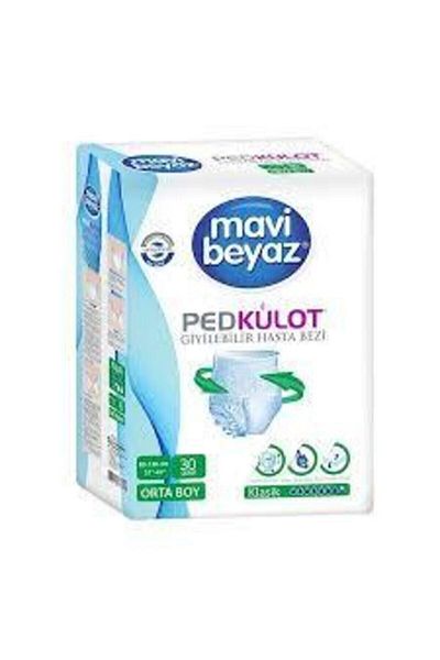 Mavi beyaz Pad Absorbent Panties Patient Diaper Medium Medium 30 Pieces