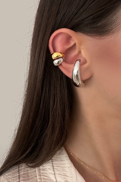 Okko Store Kalın Taşsız Kulağı Saran Çubuk Küpe