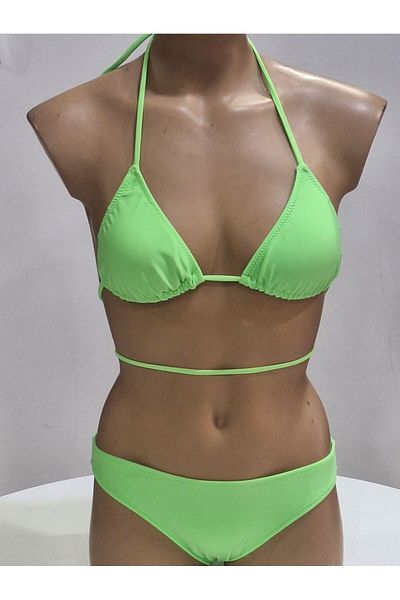 TooHot Women's Green Triangle Bikini Set-34