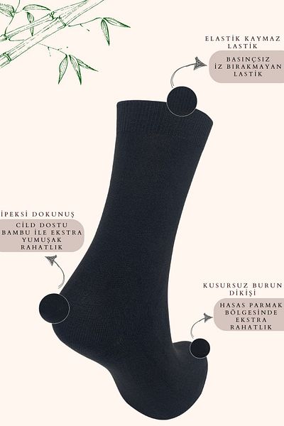 KRAL SOCKS Изключително меки дамски чорапи - абсорбиращи потта, безшевни, различни цветове, дълги чорапи с бамбукови гнезда (3 чифта)