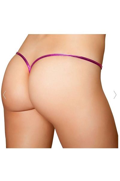 Motto10 butik Φανταχτερό ροζ δερμάτινο λαμπερό κορδόνι - Thong Bc1287