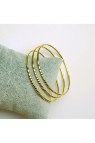 Pelek Butik Üçlü Ajda Çelik Bilezik TBL215