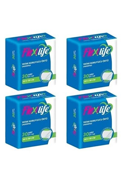 Flexi Life Kedi Köpek Çiş Pedi Yatak Koruyucu 60x90cm 30lu 4 Paket 120 Adet