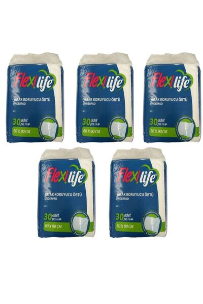 Flexi Life Flexilife Hasta Altı Bezi Serme Yatak Koruyucu Örtü 60x90 Cm 30 Lu...