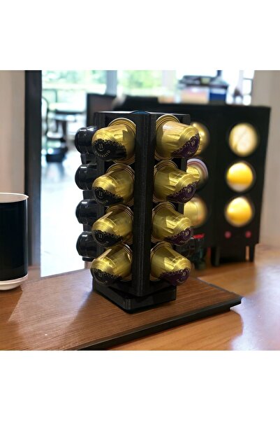 BYK DESIGN NESPRESSO VE STARBUCK UYUMLU KAPSÜL KAHVE TUTUCU - HAREKETLİ DÖNEBİLEN KAPSÜL KAHVE STANDI