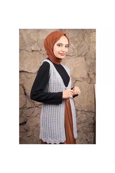 Çt Çeyizci Tekstil Vest Stringed Dowry Vest - Bridal Vest - Gray