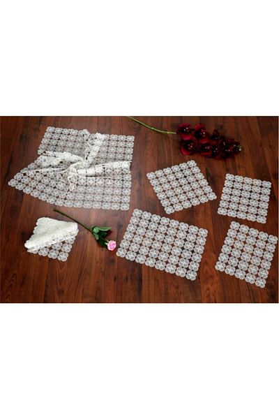 Çeyizci Needle Lace Living Room Set 17 Pieces