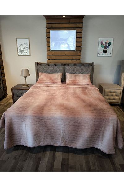 Merinos Dream Home Soft Plush - Double Powder Blanket Set