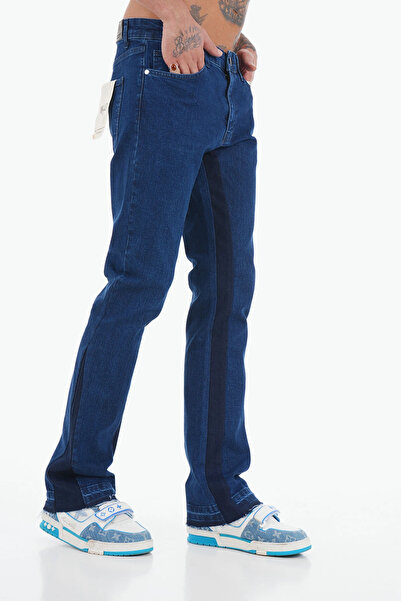 İkao Renk Bloklu Flare Jean