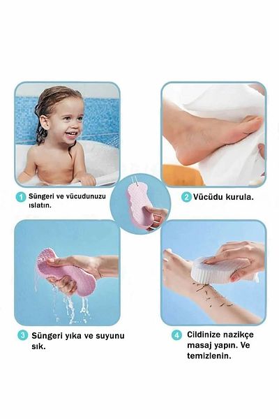 MUNBO Effective and Magic Dirt Remover - Multi-Purpose Bath Shower Washcloth and Sponge Scrub