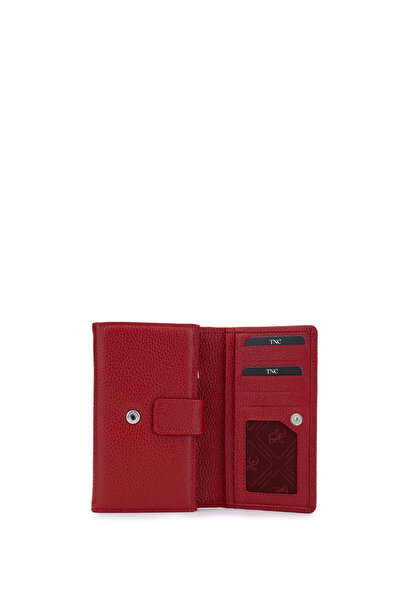 Tamer Tanca Red Genuine Leather Women's Wallet