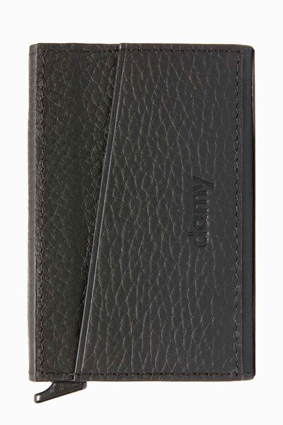 DAMY Чорний механічний жіночий гаманець - автоматичний, з застібкою і кишенькою для монет K612