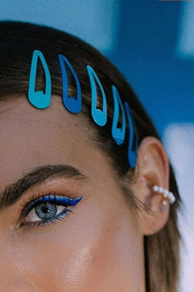 C&E Design 12'li Mermaid Mavi Çıt Çıt Toka Seti