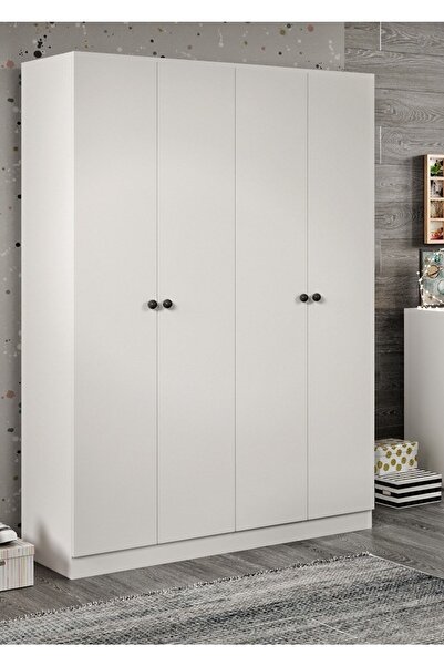SEVENPAL MOBİLYA Alaska 4 Kapılı 9 Bölmeli Dolap