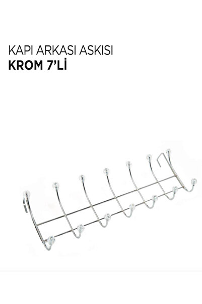 Genel Markalar Kapı Arkası Askısı Krom Kaplama 7'li