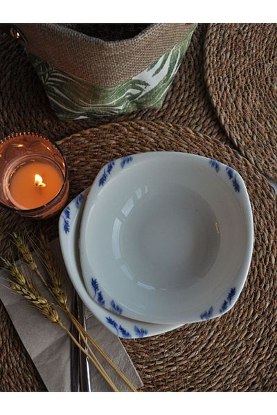 M'art Home Lavender Porcelain - 16 cm 2-Piece Bowl Set