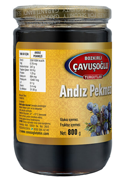 Bozkırlı Çavuşoğlu Andız Pekmezi 800g Cam Kavanoz