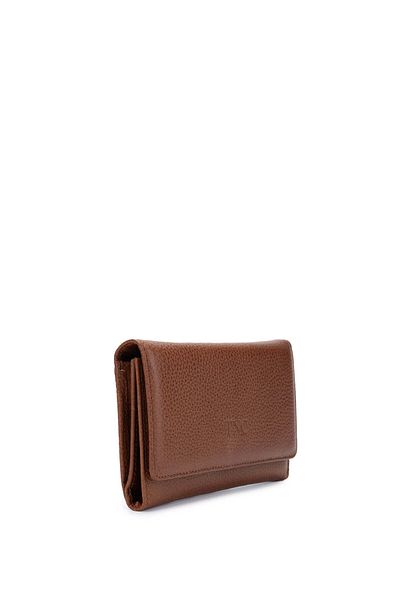 Tamer Tanca Genuine Leather Women's Wallet - Tan