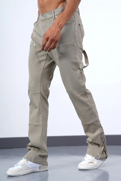 İkao Zipped Jean with Side Pocket Detail