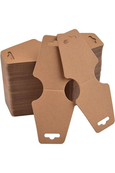 roco paper Kraft Jewelry Necklace & Bracelet Cards - Jewelry Hanging Card 100Pcs 9 X 4cm