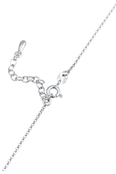 ELLI Colier Choker Solitaire Pandantiv Basic cu Zirconiu din Argint Sterling 925