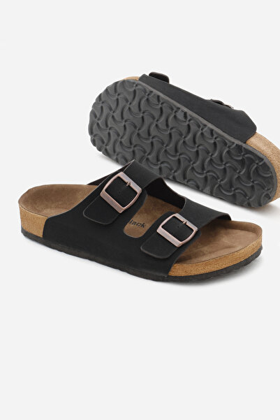 Tonny Black Μαύρες Παντόφλες Unisex - Πολυ Σόλα, Διπλή Πόρπη, Ρυθμιζόμενη