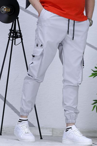WAFRA Men's Parachute Jogger Trousers with Elastic Legs 9