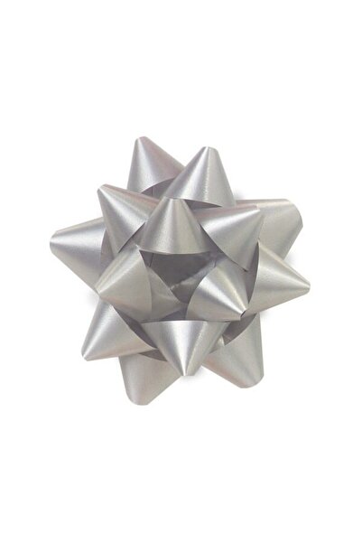 roco paper Star Patterned Matte Silver Shelf - 100 Pieces - Diameter 5 cm