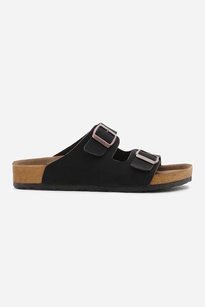 Tonny Black Μαύρες Παντόφλες Unisex - Πολυ Σόλα, Διπλή Πόρπη, Ρυθμιζόμενη