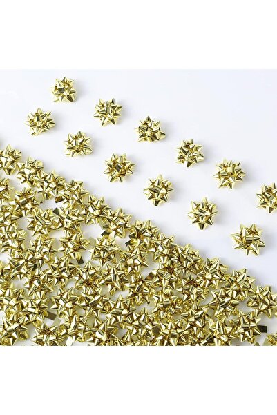 roco paper Kendinden Yapışkanlı Altın Metalik Yıldız Rafya 100 adet - 1cm