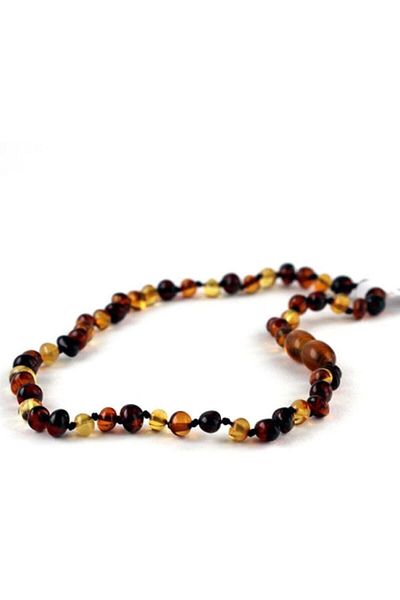 checkmate Natural Amber Baby and Child Necklace - Girl Boy Tooth Necklace