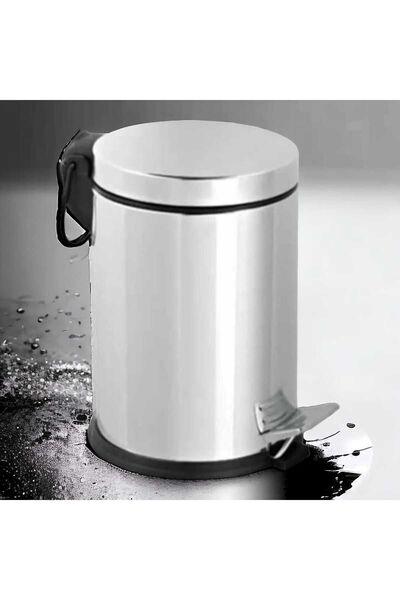 amaç yaşam ve ambalaj Paslanmaz Çelik Pedallı Çöp Kovası 5 Litre Ev Ofis Bany...