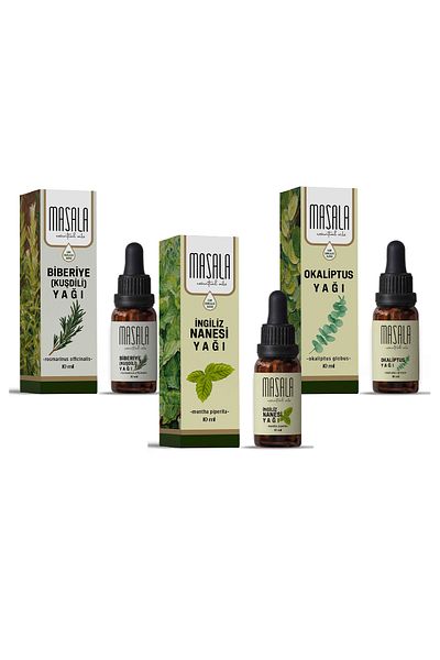 Masala Breath Set of 3 - Rosemary, Eucalyptus and Mint Oil