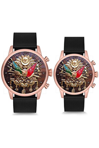 Kubbehan Sevgili Saati Osmanlı Tuğrası 3 Çift Kol Saati