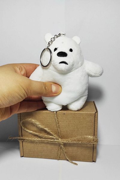 dudu kids Plush Kafadar Polar Bear Keychain - 13 Cm - White - Bag Ornament - LoveDay Gift - Toy