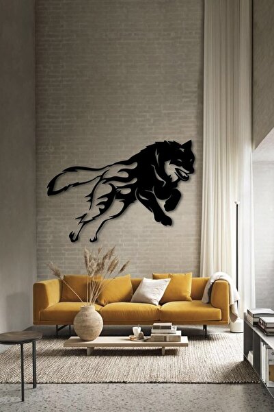 Genel Markalar Güzel Kurt Ahşap Duvar Dekor Lazer Kesim Tablo Hediyelik Eşya