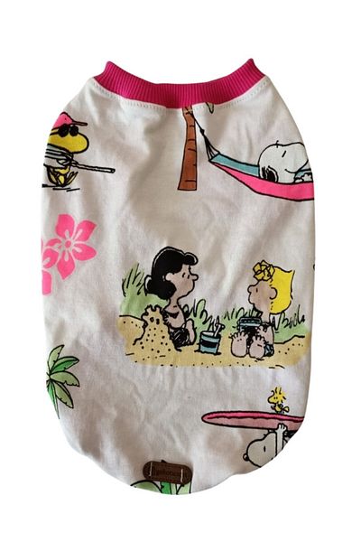 Gobo Snoopy Patterned Cat Clothes Dress with Sleeves