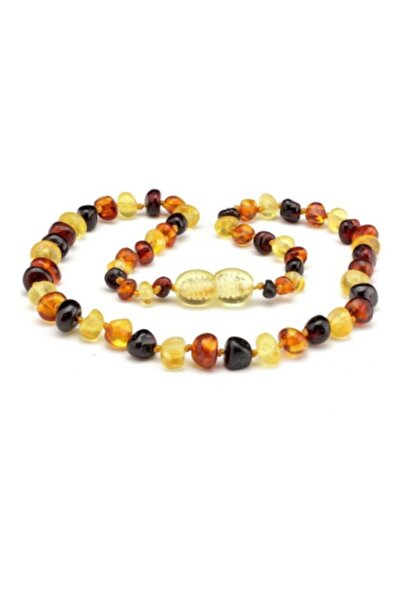 Genel Markalar Sertifikalı Doğal Baltık Kehribar Bebek Diş Çıkarma Kolyesi 0-...