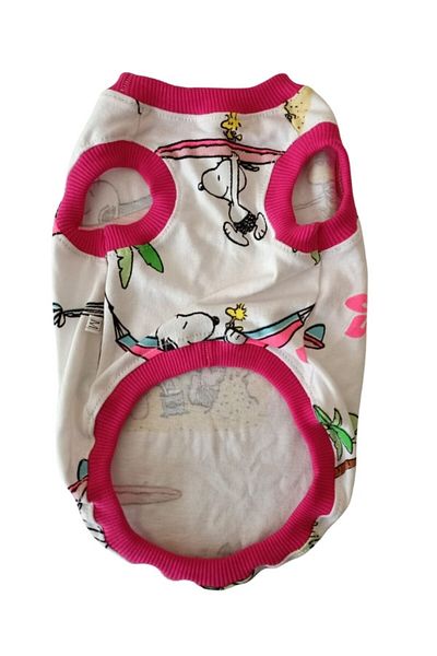 Gobo Snoopy Patterned Cat Clothes Dress with Sleeves