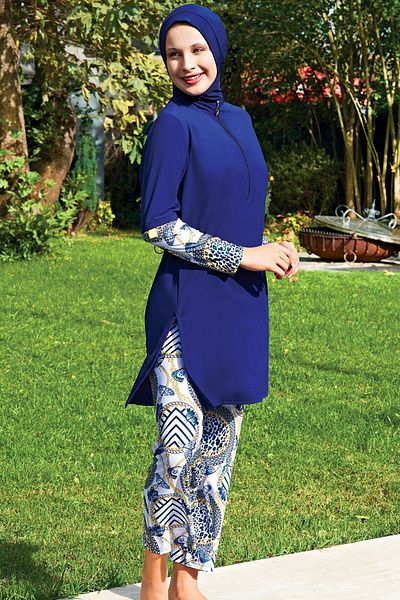 REMSA Μαγιό Navy Blue Hijab - Πλήρως Κάλυμμα, Μοντέλο 2417-1