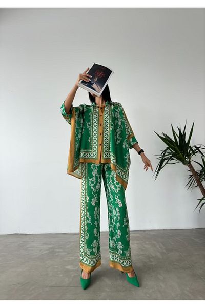 Butik Satin Comfortable Cut Suit Set