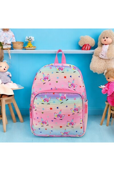 Shopiolog Kindergarten Nursery Daily Use Backpack for Girls - Waterproof, 2 Compartments
