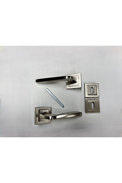 HOMDEP Satin Color Zamak Lama Model - Door Handle with Square Badge