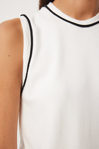 Happiness İstanbul Dámská pletená halenka s bílým proužkem - PF00076